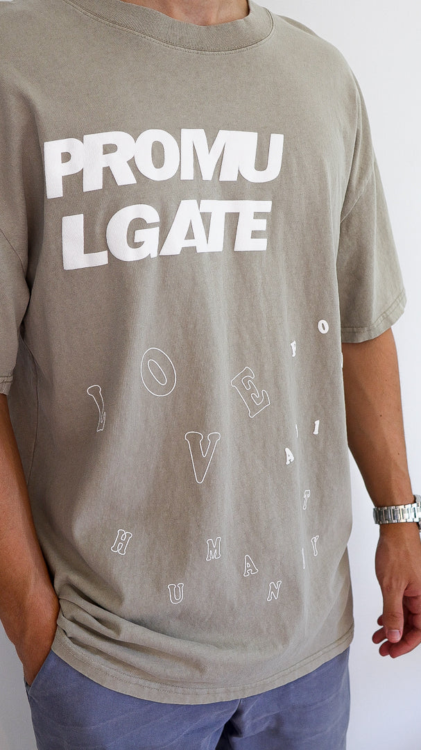 FADED EUCALYPTUS LOVE FOR ALL HUMANITY TEE