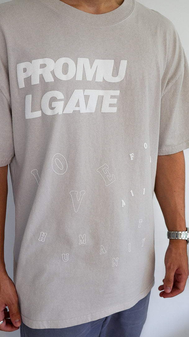 FADED WHITE LOVE FOR ALL HUMANITY TEE