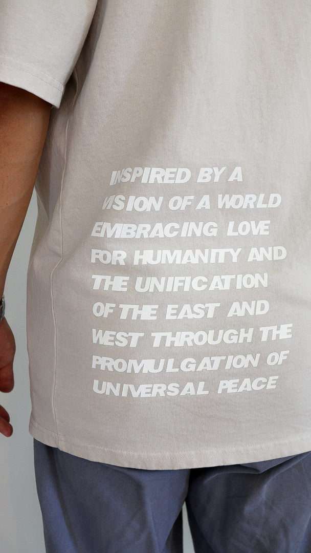 FADED WHITE LOVE FOR ALL HUMANITY TEE