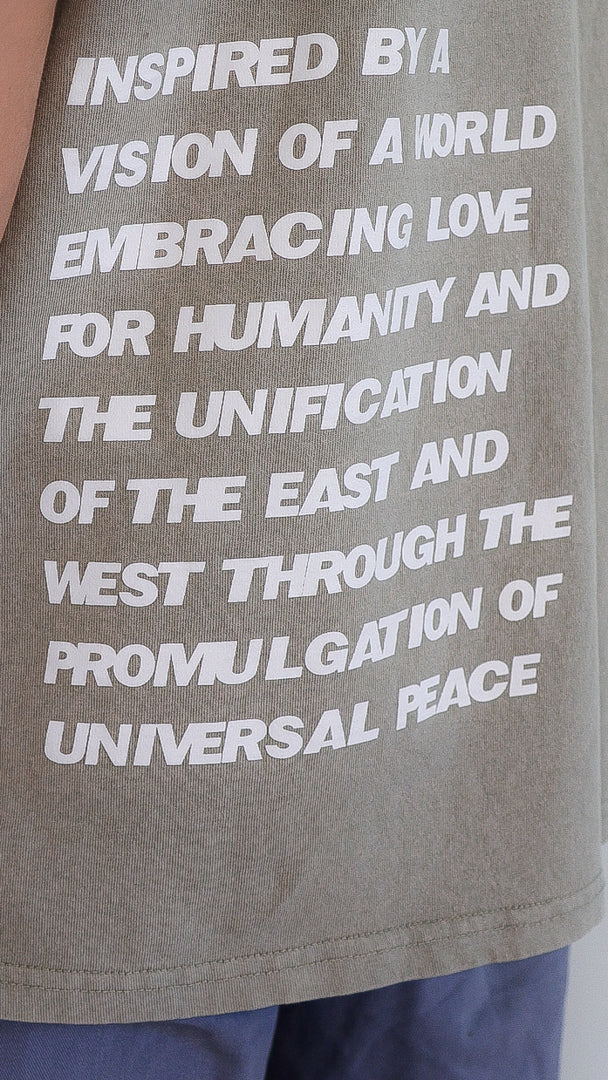 FADED EUCALYPTUS LOVE FOR ALL HUMANITY TEE