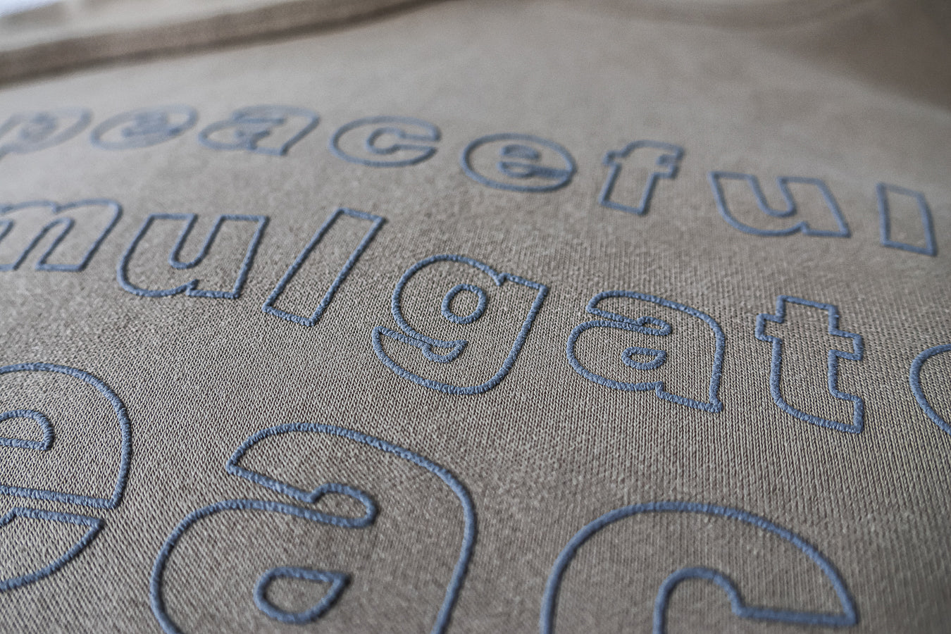 Peacefully Promulgate Peace Hood - light brown